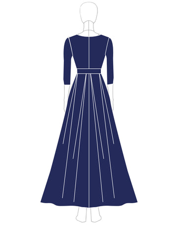Sparkly A Line Sequin Long Sleeves Navy Long Mother of The Bride Dress